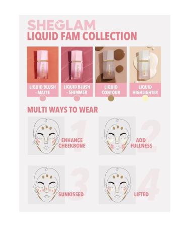 SHEGLAM Color Bloom Liquid Blush Makeup For Cheeks Matte Finish-Rose Ritual - Buy Online on GoSupps.com