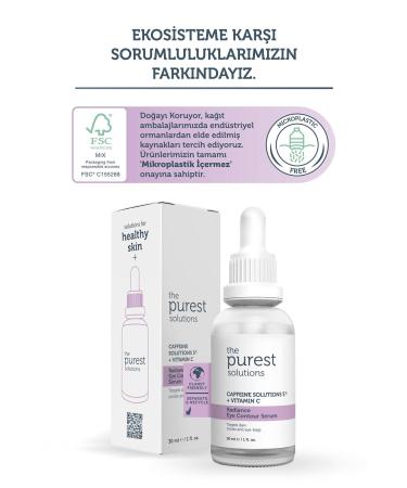 The Purest Solutions Anti-Puffiness Brightening Caffeine Under Eye Serum 30 ml (CAFFEINE 5% VITAMIN C) - Buy Online on GoSupps.com