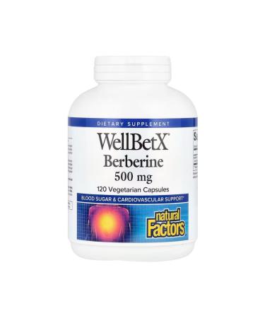 Natural Factors WellBetX Berberine 500 mg 120 Vegetarian Capsules