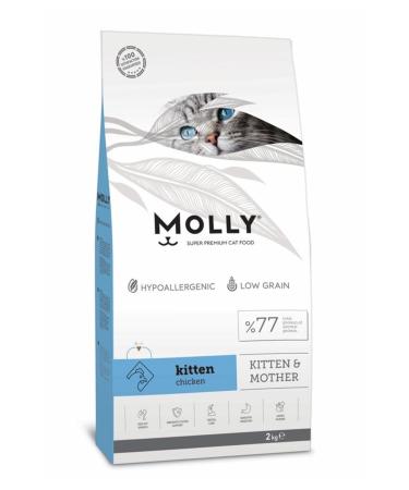Molly Low Grain Hypoallergenic Chicken Kitten Cat Food 2 Kg