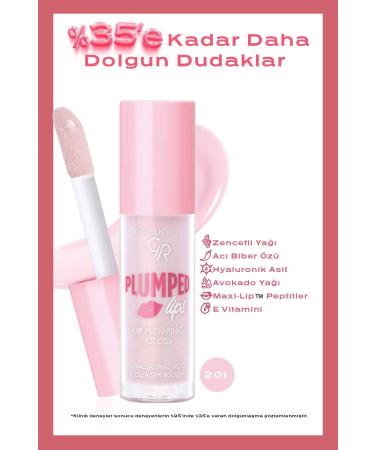 Golden Rose Plumped Lips Lip Plumping Gloss No: 201 - Plumping Lip Gloss - 8691190528478