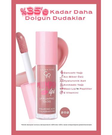Golden Rose Plumped Lips Lip Plumping Gloss No: 202 - Plumping Lip Gloss - 8691190528485