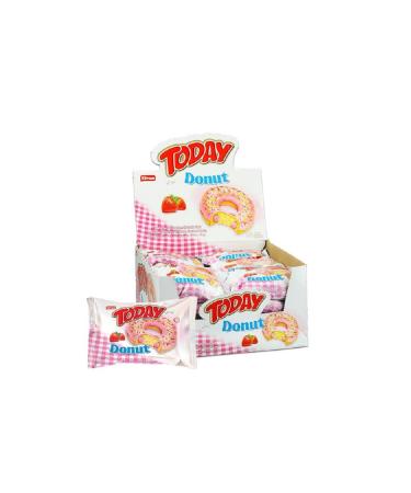 Elvan Today Donut Strawberry 35 gr 24 Pieces (1 Box)