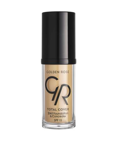 Golden Rose Total Cover 2in1 Foundation & Concealer No: 15 Warm Sand - Foundation & Concealer - 8691190963750