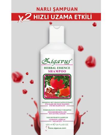 Zigavus Fast Hair Growth Pomegranate Shampoo Repair Care for Broken Hair 450ml - Buy Online on GoSupps.com