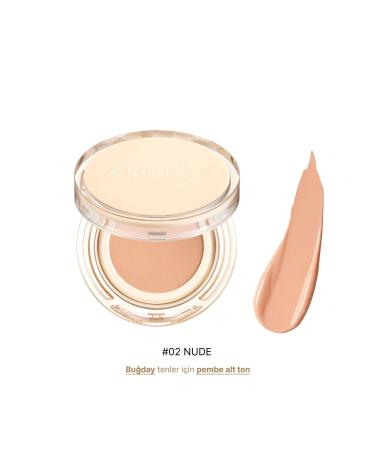 Amuse Dew Jelly Vegan Cushion Spf 38 Pa (KORENDY) Birch Water and Panthenol Concealer 15g #02 Nude