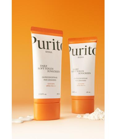 Purito Daily Soft Touch Sunscreen Spf50 Pa (KORENDY) Ceramide Sunscreen 60ml - Buy Online on GoSupps.com