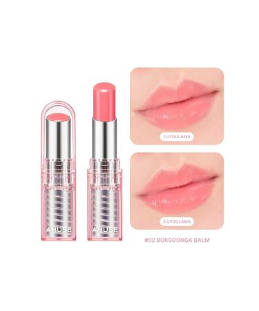 Amuse Dew Balm (KORENDY) Tinted Vegan Collagen Nourishing Lip Balm 3.2g #02 Boksoonga