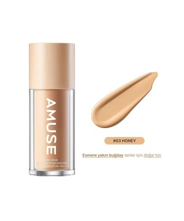 Amuse Dew Wear Foundation (KORENDY) Natural Concealer Foundation with Lasting Brightening Effect 35ml #03 Honey