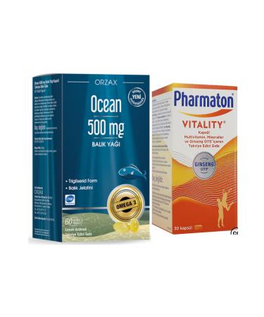 Ocean Omega-3 Fish Oil 500 Mg 60 Capsules Pharmaton Vitality 30 Tablets