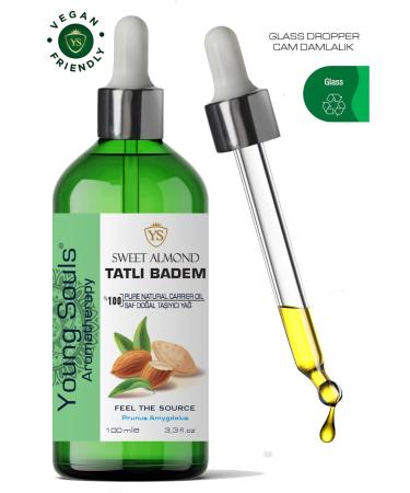 YOUNG SOULS Sweet Almond Carrier Oil ( Cold Pressed ) Sweet Almond Herbal Carrier Oil ( Cold Pressed ) 100 ml - Buy Online on GoSupps.com