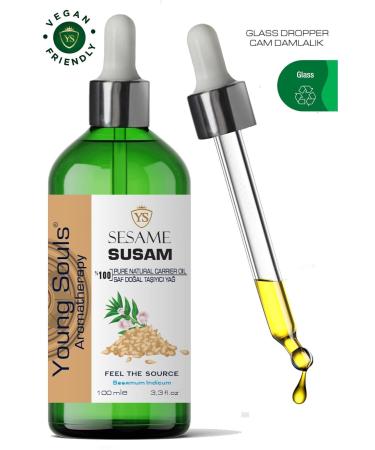 YOUNG SOULS Aromatherapy Sesame Carrier Oil (Cold Pressed) Sesame Herbal Carrier Oil (Cold Pressed) 100 ml - Buy Online on GoSupps.com
