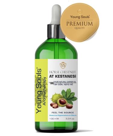 YOUNG SOULS Horse Chestnut Carrier Oil ( Cold Pressed ) Horse Chestnut Carrier Oil ( Cold Pressed ) 100 ml - Buy Online on GoSupps.com