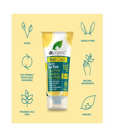 Dr. Organic Deep Pore Cleansing Pore Cleanser Organic Facial Cleansing Gel 125ml - Buy Online on GoSupps.com