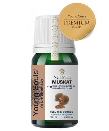 YOUNG SOULS Aromatherapy Nutmeg Carrier Oil (Cold Pressed) Nutmeg Herbal Carrier Oil (Cold Pressed) 10 ml - Buy Online on GoSupps.com