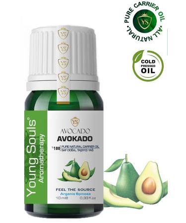 YOUNG SOULS Avocado Carrier Oil (Cold Press) Avocado Vegetable Carrier Oil (Cold Press) 10 ml