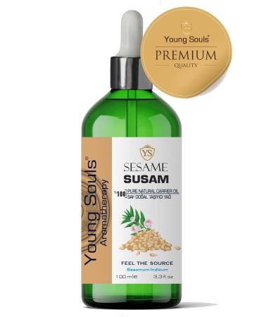 YOUNG SOULS Aromatherapy Sesame Carrier Oil (Cold Pressed) Sesame Herbal Carrier Oil (Cold Pressed) 100 ml - Buy Online on GoSupps.com