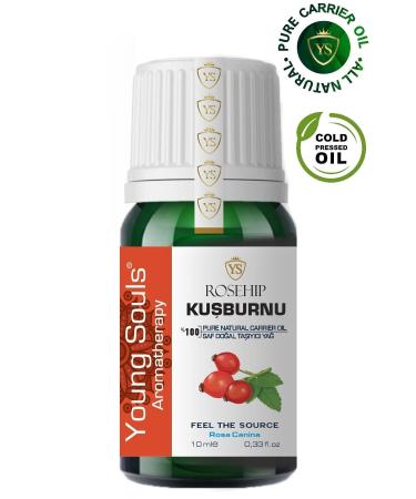 YOUNG SOULS Rosehip Carrier Oil ( Cold Pressed ) Rosehip Seed Herbal Carrier Oil ( Cold Pressed ) 10 ml - Buy Online on GoSupps.com