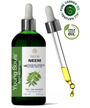 YOUNG SOULS Aromatherapy Neem Carrier Oil (Cold Pressed) Herbal Carrier Oil (Cold Pressed) 100 ml - Buy Online on GoSupps.com