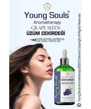 YOUNG SOULS Grape Seed Carrier Oil ( Cold Pressed ) Grape Seed Herbal Carrier Oil ( Cold Pressed ) 50 ml - Buy Online on GoSupps.com