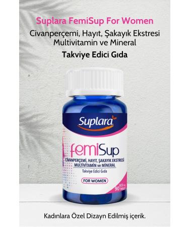 Suplara Femisup For Women Yarrow Chaste Tree Peony Extract Multivitamin Mineral Food Supplement - Buy Online on GoSupps.com