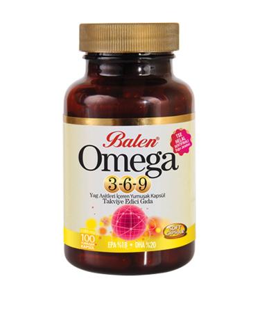 Balen Omega 3-6-9 Omega 3 6 9 100 Softgels X 1585 Mg Fish Oil Omega 3 Softgels