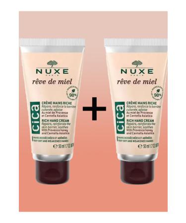 Nuxe Reve De Miel Cica Rich Hand Cream Intensive Hand Care Cream 50 ml X2