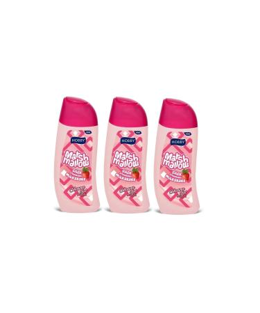 Hobby Shower Gel Marshmallow Milkshake Strawberry 500 ml X 3 Pieces