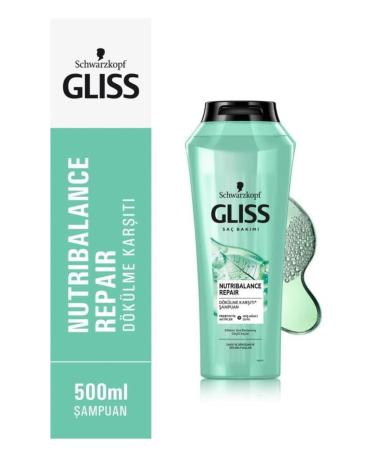 Gliss Nutribalance Repair Anti Hair Loss Shampoo 500 ml 6 Pieces - Buy Online on GoSupps.com