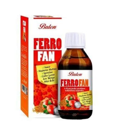 Balen Ferrofan Iron Rosehip Extract Spirulina Zinc Containing Syrup 150 Ml