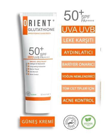 Orient Glutathione and Collagen High Protection Anti-Spot Sunscreen SPF 50 Vegan