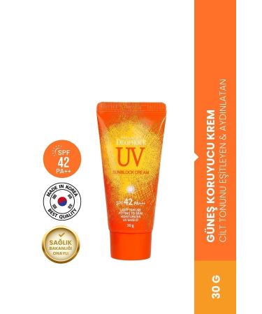 DEOPROCE Skin Tone Equalizing Brightening High Protection Factor Sun Cream 30g Uv Sunblock Cream