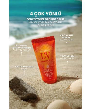 DEOPROCE Skin Tone Equalizing Brightening High Protection Factor Sun Cream 30g Uv Sunblock Cream - Buy Online on GoSupps.com
