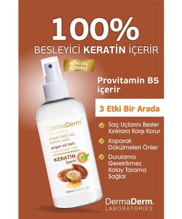 DermaDerm Laboratories Dermaderm Argan Keratin and Biotin Care Milk 250ml - Buy Online on GoSupps.com