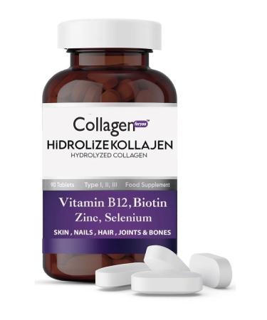 Collagen For You Hydrolyzed Collagen (1 TABLET 1200 MG.90 DAYS-COLLAGEN BIOTIN KERATIN B12 ZINC SELENIUM FOLIC ACID) - Buy Online on GoSupps.com