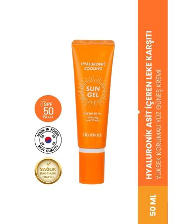 DEOPROCE Anti-Stain SPF50 Pa High Protection Face Sun Cream for All Skin Types with Hyaluronic Acid