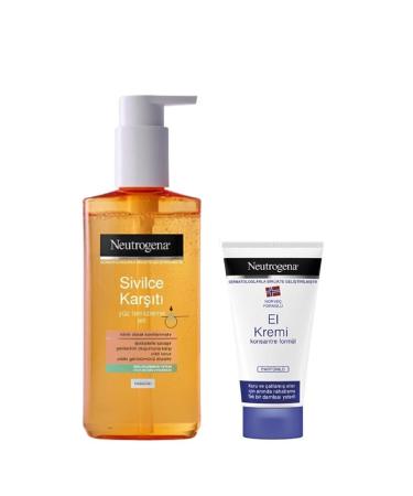 Neutrogena Anti-Acne Facial Cleansing Gel 200 ml & Hand Cream 50 ml Perfumed Norwegian Formula
