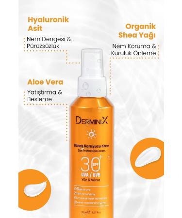 Derminix Sun Cream Spf 30 High Protection Face and Body Sun Cream - Buy Online on GoSupps.com
