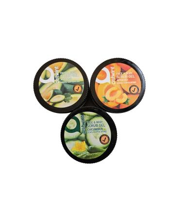 Ostwint Face&Body Scrub Peeling Gel 300ml 3 Types (Apricot Avocado Cucumber)