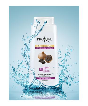 PROX VE Salt-Free Paraben-Free Silicone-Free Dye-Free Black Garlic Extract Herbal Shampoo 650 ml X 3 Pcs - Buy Online on GoSupps.com