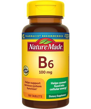 Nature Made Vitamin B6 100 mg 100 Tablets