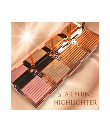 EDA LUXURY BEAUTY Golden Bronzer Illuminator Superstar Shine Highlighter Shimmering Silky Satin Vegan Glow Makeup Palette - Buy Online on GoSupps.com