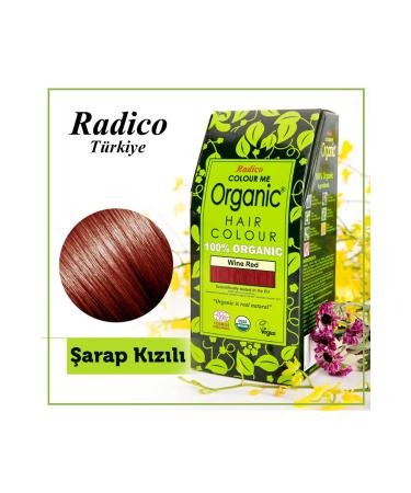 radico Organic Hair Dye 100 Gr. (WINE RED)
