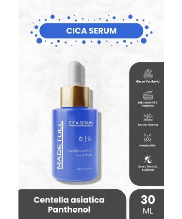 Madetoll Cica Serum 30 ml Skin Renewal Barrier Strengthening and Soothing Centella Asiatica + Panthenol