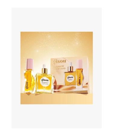 gisou Ultimate Glow Duo - Hair and Lip Oil Set for Healthier Shinier Hair and Lips (20 ml + 8 ml) - Buy Online on GoSupps.com
