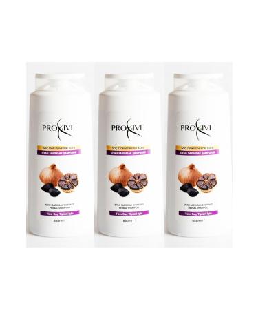 PROX VE Salt-Free Paraben-Free Silicone-Free Dye-Free Black Garlic Extract Herbal Shampoo 650 ml X 3 Pcs - Buy Online on GoSupps.com