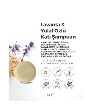 RemosNatural Lavender & Oatmeal Solid Shampoo 100 Gr - Buy Online on GoSupps.com
