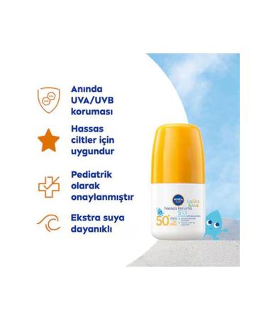 NIVEA Sun Kids Roll-On Sun Cream Spf50 50 ml - Buy Online on GoSupps.com