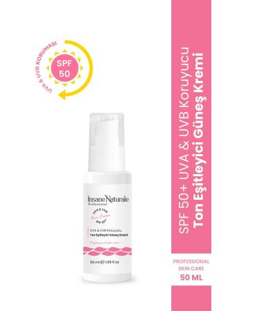 Insane Naturale Tone Equalizing Sun Cream - Spf 50 Uva & Uvb Protective Sun Cream 50 ml