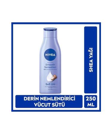 NIVEA Moisturising Body Milk Smooth Sensation 250 ml Dry Skin Shea Butter